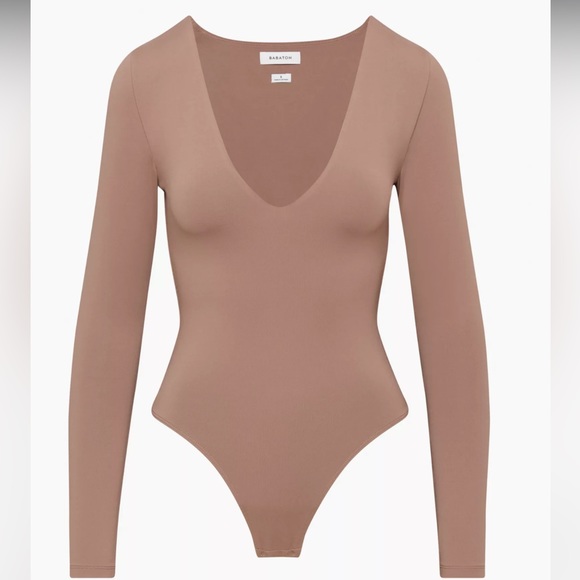 Aritzia Tops - ARITZIA Babaton Contour V-Neck Longsleeve Bodysuit